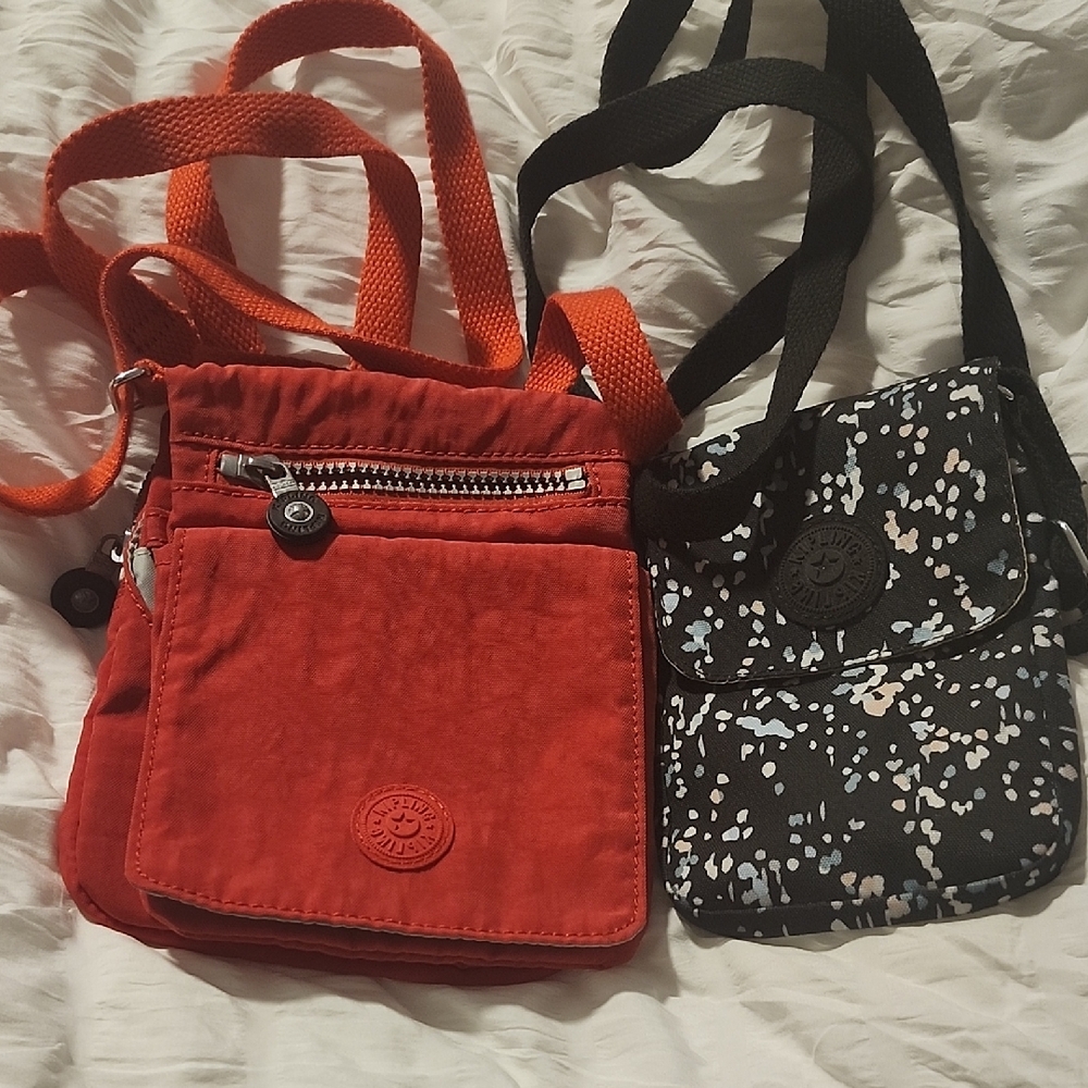 Kipling Red and Black Crossbody Bags